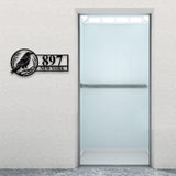 Personalized Raven Metal Address Sign, Custom Metal House Number Sign, Metal Street Address Plaque Outdoor Wall Art, Front Door Signs