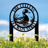 Personalized Duck Metal Address Stake, Modern Address Sign, Custom House Numbers, Metal Address Sign, Address Numbers, Lake House Address
