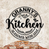 Custom Granny's Metal Kitchen Sign with Led Light, Kitchen Decor, Name Kitchen Sign, Farmhouse Kitchen Decor, Cooking Gift for Mom