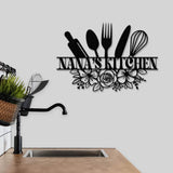 Custom Nana's Metal Kitchen Sign with Led Light, Kitchen Decor, Name Kitchen Sign, Farmhouse Kitchen Decor, Cooking Gift for Mom
