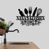 Custom Nana's Metal Kitchen Sign with Led Light, Kitchen Decor, Name Kitchen Sign, Farmhouse Kitchen Decor, Cooking Gift for Mom