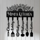 Custom Mimi's Metal Kitchen Sign with Led Light, Kitchen Decor, Name Kitchen Sign, Farmhouse Kitchen Decor, Cooking Gift for Grandma Mom