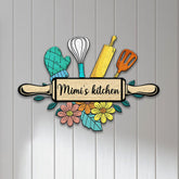 Custom Colored Mimi's Metal Kitchen Sign with Led Light, Kitchen Decor, Name Kitchen Sign, Farmhouse Kitchen Decor, Cooking Gift for Mom