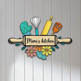 Custom Colored Mimi's Metal Kitchen Sign with Led Light, Kitchen Decor, Name Kitchen Sign, Farmhouse Kitchen Decor, Cooking Gift for Mom