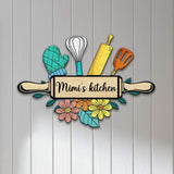 Custom Colored Mimi's Metal Kitchen Sign with Led Light, Kitchen Decor, Name Kitchen Sign, Farmhouse Kitchen Decor, Cooking Gift for Mom