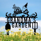 Custom Garden Gnome Metal Sign Stake, Personalized Garden Stake, Garden Gnome, Outdoor Patio, Garden Art Decor, Metal Yard Art, Gnome sign