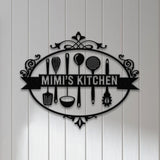 Custom Mimi's Metal Kitchen Sign with Led Light, Kitchen Decor, Name Kitchen Sign, Farmhouse Kitchen Decor, Cooking Gift for Grandma Mom
