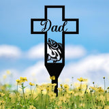 Personalized Fishing Memorial Plaque Stake, Fisherman Memorial Gift, Fishing Dad Sympathy, Gift Loss Of Father, Outdoor Garden Decor