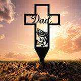 Personalized Fishing Memorial Plaque Stake, Fisherman Memorial Gift, Fishing Dad Sympathy, Gift Loss Of Father, Outdoor Garden Decor
