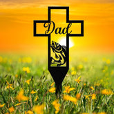 Personalized Fishing Memorial Plaque Stake, Fisherman Memorial Gift, Fishing Dad Sympathy, Gift Loss Of Father, Outdoor Garden Decor