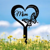 Personalized Butterfly Memorial Plaque Stake, Memorial Gifts for Loss of Mother, Memorial Sign, In Loving Memory Gift, Gift Loss Of Mother
