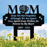 Personalized Rose Memorial Plaque Stake, Memorial Gifts for Loss of Mother, Memorial Sign, In Loving Memory Gift, Gift Loss Of Family