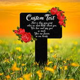 Personalized Rose Memorial Plaque Stake, Memorial Gifts for Loss of Mother, Memorial Sign, In Loving Memory Gift, Gift Loss Of Family
