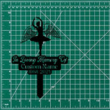 Custom Memorial Plaque for Ballerina, Ballet Teacher Metal Cross, Temporary Grave Marker for Girls, Dancing In Heaven, Remembrance Cross