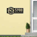 Personalized Metal Address Sign, Custom Metal House Number Sign, Front Door Wall Hanger Signs, Metal Street Address Plaque Outdoor Wall Art,