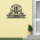 Personalized Metal Address Sign, Custom Metal House Number Sign, Metal Street Address Plaque Outdoor Wall Art, Front Door Wall Hanger Signs