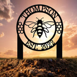Personalized Bee Lover Metal Address Stake, Modern Address Sign, Custom House Numbers, Metal Address Sign, Address Numbers, Road Address