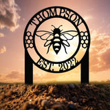 Personalized Bee Lover Metal Address Stake, Modern Address Sign, Custom House Numbers, Metal Address Sign, Address Numbers, Road Address