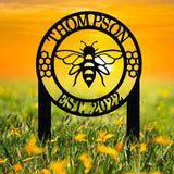 Personalized Bee Lover Metal Address Stake, Modern Address Sign, Custom House Numbers, Metal Address Sign, Address Numbers, Road Address