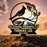 Custom Cardinal Memorial Stake Metal, Cardinal Garden Stakes, Cardinals Appear, Grave Marker, Remembrance Stake, Garden Decor, Outdoor Sign