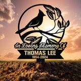 Custom Cardinal Memorial Stake Metal, Cardinal Garden Stakes, Cardinals Appear, Grave Marker, Remembrance Stake, Garden Decor, Outdoor Sign