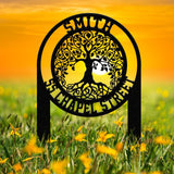 Personalized Tree Of Life Metal Address Stake, Modern Address Sign, Custom House Numbers, Metal Address Sign, Address Numbers, Road Address