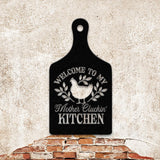 Custom Welcome To My Kitchen Metal Kitchen Sign with Led Light, Kitchen Decor, Name Kitchen Sign, Farmhouse Kitchen Decor, Cooking Gifts