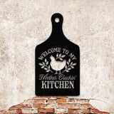 Custom Welcome To My Kitchen Metal Kitchen Sign with Led Light, Kitchen Decor, Name Kitchen Sign, Farmhouse Kitchen Decor, Cooking Gifts