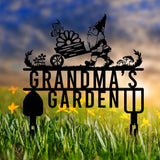 Custom Garden Gnome Metal Sign Stake, Personalized Garden Stake, Garden Gnome, Outdoor Patio, Garden Art Decor, Metal Yard Art, Gnome sign