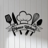 Custom Nana's Metal Kitchen Sign with Led Light, Kitchen Decor, Name Kitchen Sign, Farmhouse Kitchen Decor, Cooking Gift for Grandma Mom
