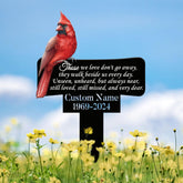 Personalized Cardinal Memorial Plaque Stake, Memorial Gifts for Loss of Mother, Memorial Sign, In Loving Memory Gift, Gift Loss Of Father