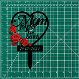 Personalized Rose Memorial Plaque Stake, Memorial Gifts for Loss of Mother, Memorial Sign, In Loving Memory Gift, Gift Loss Of Family