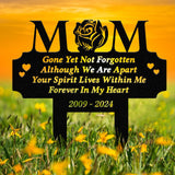 Personalized Rose Memorial Plaque Stake, Memorial Gifts for Loss of Mother, Memorial Sign, In Loving Memory Gift, Gift Loss Of Family