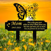 Personalized Butterfly Memorial Plaque Stake, Memorial Gifts for Loss of Mother, Memorial Sign, In Loving Memory Gift, Gift Loss Of Mom