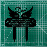 Personalized Angel Wing Memorial Plaque Stake, Memorial Gifts for Loss of Mother, Memorial Sign, In Loving Memory Gift, Gift Loss Of Father