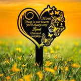 Personalized Butterflies Memorial Plaque Stake, Memorial Gifts for Loss of Mother, Memorial Sign, In Loving Memory Gift, Gift Loss Of Mother