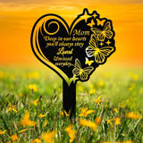 Personalized Butterflies Memorial Plaque Stake, Memorial Gifts for Loss of Mother, Memorial Sign, In Loving Memory Gift, Gift Loss Of Mother