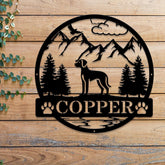 Rhodesian Ridgeback Metal Sign, Custom Dog Name Sign, Dog Memorial Gift, Rhodesian Ridgeback Wall Decor, Dog Lovers Wall Art, Pet Lover Gift