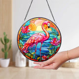 Flamingo Glass Suncatcher, Flamingo Window Hangings, Flamingo House Decoration, Flamingo Lover Gifts, Housewarming Gift