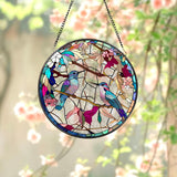 Hummingbirds and Wild Flowers Suncatcher, Hummingbird Lovers, Window Hanging, Hummingbird Suncatcher, Hummingbird Gifts, Gift for Mom