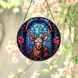 Deer Suncatcher Hanging Sign, Forest Creatures Window Decor, Nature Animal Window Hanging, Forest Animal Lover, Deer Home Decor