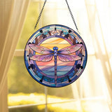 Dragonfly Stained Glass, Dragonfly Suncatcher, Dragonfly Window Hanging, Glass Art, In Door Decor, Kitchen Decoration, Gift for Mom