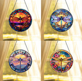 Dragonfly Stained Glass, Dragonfly Suncatcher, Dragonfly Window Hanging, Glass Art, In Door Decor, Kitchen Decoration, Gift for Mom