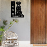 Personalized Labrador Retriver House Number, Pet Home Number Metal Wall Sign, Animal Outdoor House Address Sign, Dog Home Address Sign