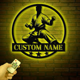 Custom Karate Metal Sign, Metal Wall Art, Japanese Martial Art Wall Decor, Martial Arts Gift, Karate Name Sign, Dojo Decor, Nursery Decor