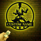 Custom Karate Metal Sign, Metal Wall Art, Japanese Martial Art Wall Decor, Martial Arts Gift, Karate Name Sign, Dojo Decor, Nursery Decor