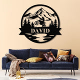 Personalized Dirt Bike Metal Sign with Led Light - Motocross Decor, Biker Name Sign, Outdoor Motorcycle Wall Art, Dirt Bike Gift