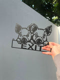 Personalized Pig Barn Metal Sign with Led Lights, Pig Ranch Wall Art, Pig Farm Sign, Pig Wall Decor, Farmer Name Sign, Farmer Gift