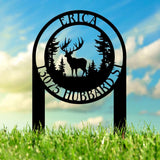 Personalized Deer Address Yard Stake, Custom Deer Sign, Custom House Numbers, Metal Address Sign, Address Numbers, Outdoor Decor