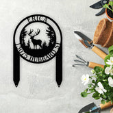 Personalized Deer Address Yard Stake, Custom Deer Sign, Custom House Numbers, Metal Address Sign, Address Numbers, Outdoor Decor